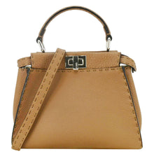 Load image into Gallery viewer, FENDI Selleria Peekaboo Leather Crossbody Bag Brown
