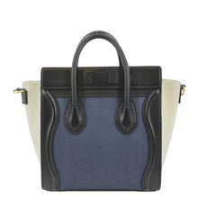 Load image into Gallery viewer, CELINE Nano Luggage Textile Leather Shoulder Bag Tricolor
