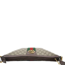 Load image into Gallery viewer, GUCCI Ophidia Web Half Moon GG Supreme Canvas Hobo Bag Beige 598125
