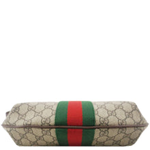 Load image into Gallery viewer, GUCCI Ophidia Web Half Moon GG Supreme Canvas Hobo Bag Beige 598125
