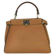 Load image into Gallery viewer, FENDI Selleria Peekaboo Leather Crossbody Bag Brown
