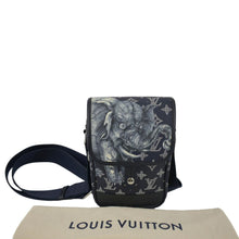 Load image into Gallery viewer, LOUIS VUITTON Monogram Savanna Elephant Chapman Brothers Canvas Shoulder Bag Blue
