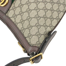 Load image into Gallery viewer, GUCCI Ophidia Web Half Moon GG Supreme Canvas Hobo Bag Beige 598125
