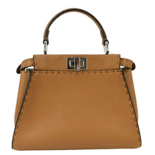 Load image into Gallery viewer, FENDI Selleria Peekaboo Leather Crossbody Bag Brown
