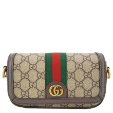 Load image into Gallery viewer, GUCCI Ophidia Super Mini GG Supreme Canvas Shoulder Bag Beige 795466
