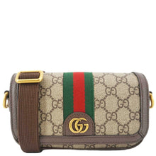 Load image into Gallery viewer, GUCCI Ophidia Super Mini GG Supreme Canvas Shoulder Bag Beige 795466
