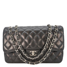 Load image into Gallery viewer, CHANEL Classic Double Flap Leather Shoulder Bag Black
