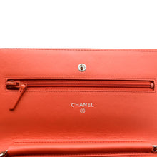 Load image into Gallery viewer, CHANEL CC WOC Leather Wallet On Chain Crossbody Bag Red
