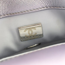 Load image into Gallery viewer, CHANEL Gradient Metallic Quilted Calfskin Leather Clutch Bag Silver
