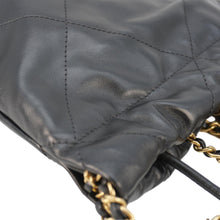 Load image into Gallery viewer, CHANEL Pearl 22 Shiny Crumpled Leather Crossbody Bag Black
