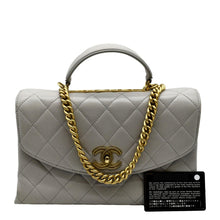 Load image into Gallery viewer, CHANEL Trendy Spirit Top Handle Quilted Leather Shoulder Bag Grey
