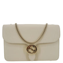 Load image into Gallery viewer, GUCCI Interlocking GG Medium Calfskin Leather Shoulder Bag Off White 510303
