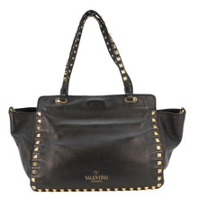 Load image into Gallery viewer, VALENTINO Garavani Rockstud Leather Tote Bag Black
