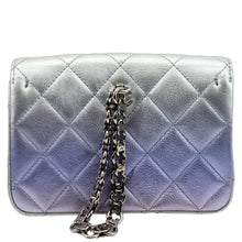 Load image into Gallery viewer, CHANEL Gradient Metallic Quilted Calfskin Leather Clutch Bag Silver
