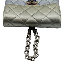 Load image into Gallery viewer, CHANEL Gradient Metallic Quilted Calfskin Leather Clutch Bag Silver
