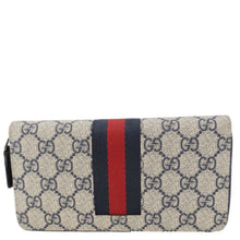 Load image into Gallery viewer, GUCCI GG Supreme Canvas Zip Around Wallet White 408831
