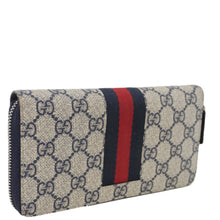 Load image into Gallery viewer, GUCCI GG Supreme Canvas Zip Around Wallet White 408831
