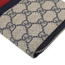Load image into Gallery viewer, GUCCI GG Supreme Canvas Zip Around Wallet White 408831
