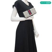 Load image into Gallery viewer, GUCCI GG Supreme Canvas Zip Around Wallet White 408831
