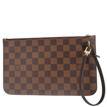 Load image into Gallery viewer, LOUIS VUITTON Neverfull Wristlet Damier Ebene Pouch Brown
