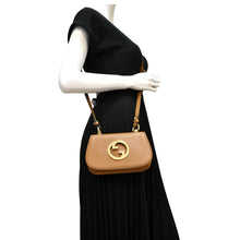 Load image into Gallery viewer, GUCCI Mini Blondie Leather Crossbody Bag Camel 698643
