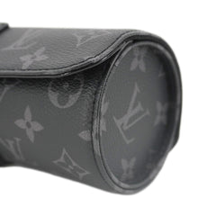 Load image into Gallery viewer, LOUIS VUITTON 3 Watch Case Monogram Eclipse Pouch Black
