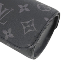 Load image into Gallery viewer, LOUIS VUITTON 3 Watch Case Monogram Eclipse Pouch Black
