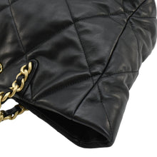 Load image into Gallery viewer, CHANEL 19 East West Quilted Leather Shopping Tote Bag Black
