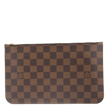 Load image into Gallery viewer, LOUIS VUITTON  Neverfull Damier Ebene Pochette Wristlet Pouch Brown
