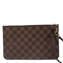 Load image into Gallery viewer, LOUIS VUITTON  Neverfull Damier Ebene Pochette Wristlet Pouch Brown
