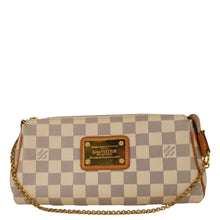 Load image into Gallery viewer, LOUIS VUITTON Pochette Eva Damier Azur Crossbody Clutch Bag White
