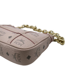 Load image into Gallery viewer, MCM Delmy Visetos Monogram Canvas  Leather Shoulder Bag Pink
