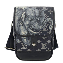 Load image into Gallery viewer, LOUIS VUITTON Monogram Savanna Elephant Chapman Brothers Canvas Shoulder Bag Blue
