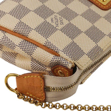 Load image into Gallery viewer, LOUIS VUITTON Pochette Eva Damier Azur Crossbody Clutch Bag White
