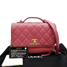 Load image into Gallery viewer, CHANEL Business Affinity Medium Flap Quilted Caviar Shoulder Bag Pink
