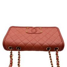 Load image into Gallery viewer, CHANEL CC Filigree Medium Flap Caviar Leather Crossbody Bag Pink
