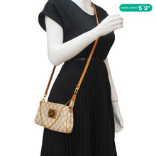 Load image into Gallery viewer, LOUIS VUITTON Pochette Eva Damier Azur Crossbody Clutch Bag White
