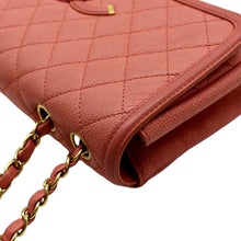 Load image into Gallery viewer, CHANEL CC Filigree Medium Flap Caviar Leather Crossbody Bag Pink
