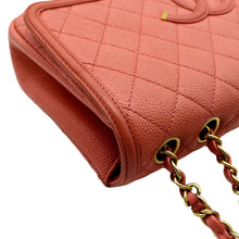 Load image into Gallery viewer, CHANEL CC Filigree Medium Flap Caviar Leather Crossbody Bag Pink
