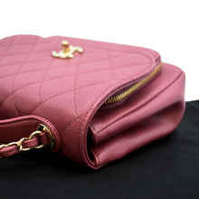 Load image into Gallery viewer, CHANEL Business Affinity Medium Flap Quilted Caviar Shoulder Bag Pink
