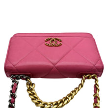 Load image into Gallery viewer, CHANEL19 CC WOC Quilted Leather Wallet On Chain Crossbody Bag Pink
