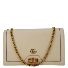 Load image into Gallery viewer, GUCCI Diana Bamboo Mini Leather Shoulder Bag White 696817
