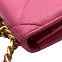 Load image into Gallery viewer, CHANEL19 CC WOC Quilted Leather Wallet On Chain Crossbody Bag Pink
