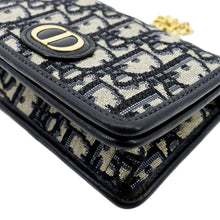 Load image into Gallery viewer, CHRISTIAN DIOR Montaigne Oblique Jacquard Pouch Navy Blue
