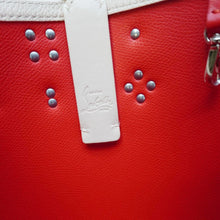 Load image into Gallery viewer, CHRISTIAN LOUBOUTIN Cabata Empire Studded Spike Leather Tote Bag Leche
