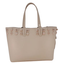 Load image into Gallery viewer, CHRISTIAN LOUBOUTIN Cabata Empire Studded Spike Leather Tote Bag Leche
