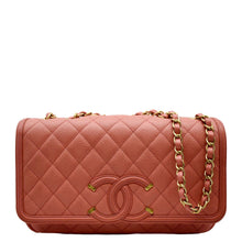 Load image into Gallery viewer, CHANEL CC Filigree Medium Flap Caviar Leather Crossbody Bag Pink
