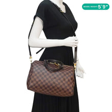 Load image into Gallery viewer, LOUIS VUITTON Speedy 30 Damier Ebene Bag – Model Wearing
