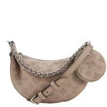 Load image into Gallery viewer, LOUIS VUITTON Baia PM Perforated Mahina Leather Shoulder Bag Galet Gray
