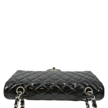 Load image into Gallery viewer, CHANEL Classic Medium Double Flap Patent Leather Shoulder Bag Black
